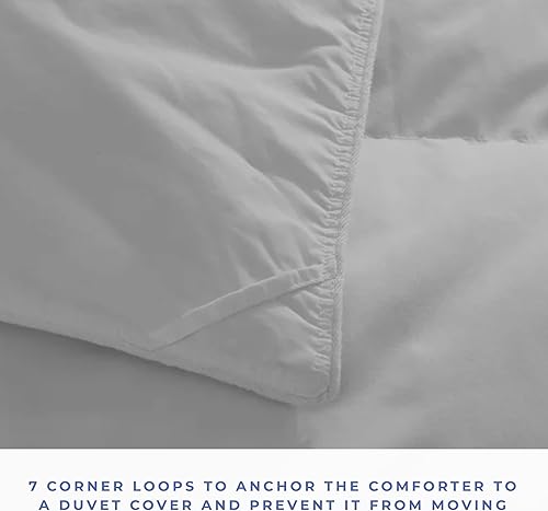 Miniatura 4 de Kotton Culture Edredón de 600 hilos, funda de algodón de 400 GSM, relleno de edredón, puntada y pestañas de esquina (Queenmatrimonial, plateado)