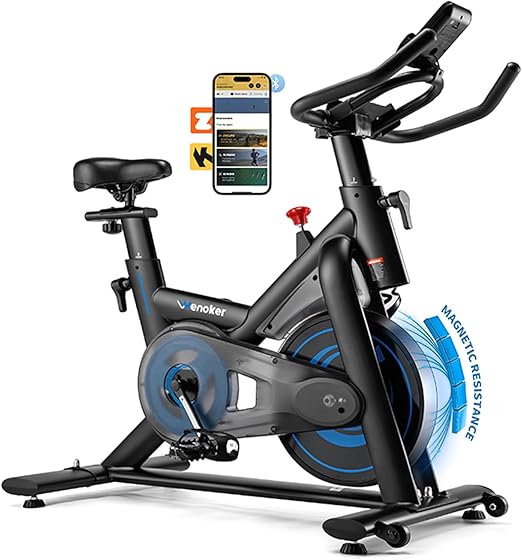 Wenoker Bicicleta estática con App,Ergóm