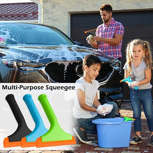 Miniatura 6 de FineGood - Escobilla de silicona flexible de 5.9 pulgadas, escobilla de ducha para puertas de vidrio, parabrisas de automóvil, espejo, ventana