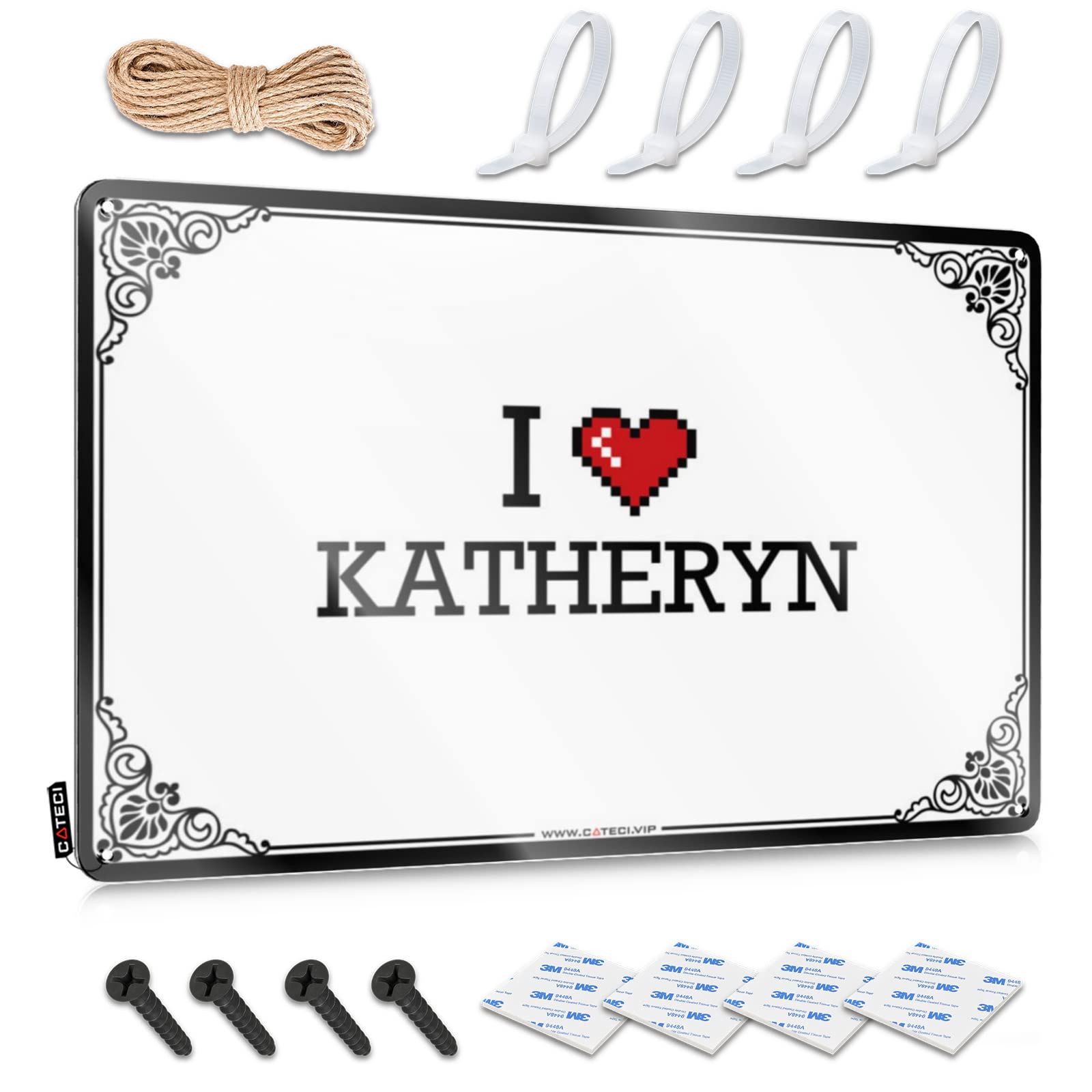Fzfn Colour I Love Katheryn Matal Sign Work | Cute Fun Decorative Wall Art(30X40cm)