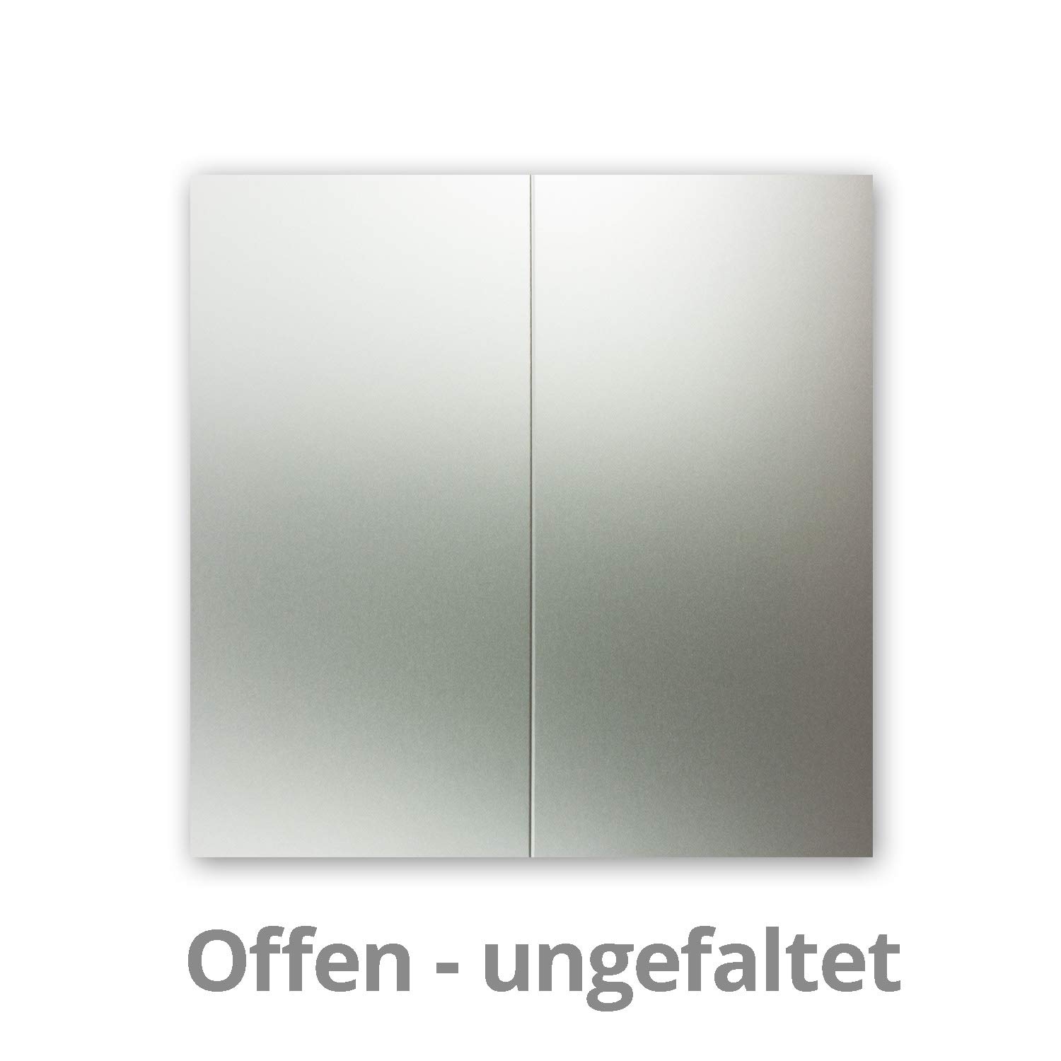 FarbenFroh by GUSTAV NEUSER 1000 x składane kartki DIN długie - srebrne (metaliczne) - 10,5 x 21 cm - puste - podwójne karty - składane kartki - 250 g/m²