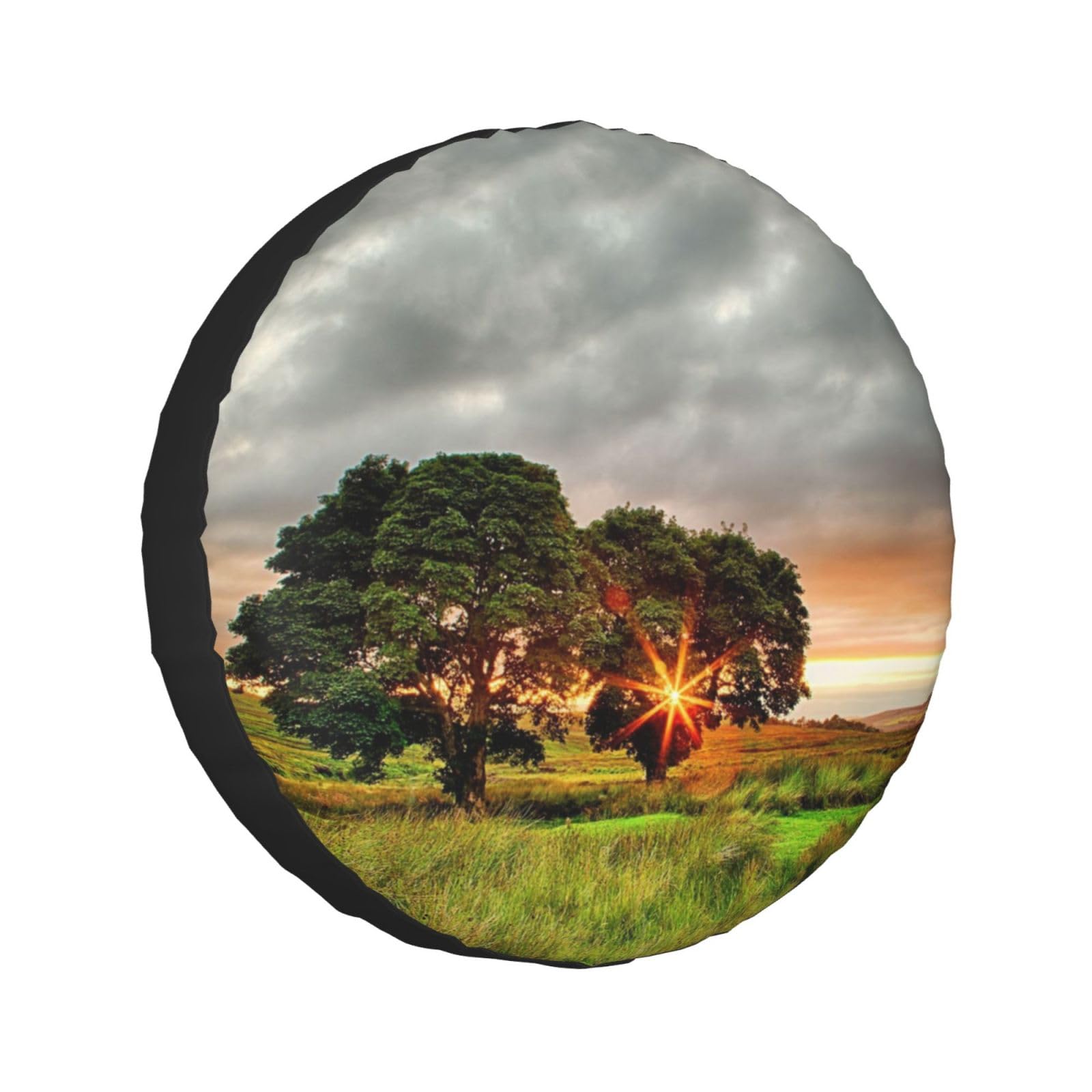 Wilderness Nature Camping Spare Tire Cover - Weatherproof Wheel Protector For Trailer, RV, SUV, Truck (17 Inch)