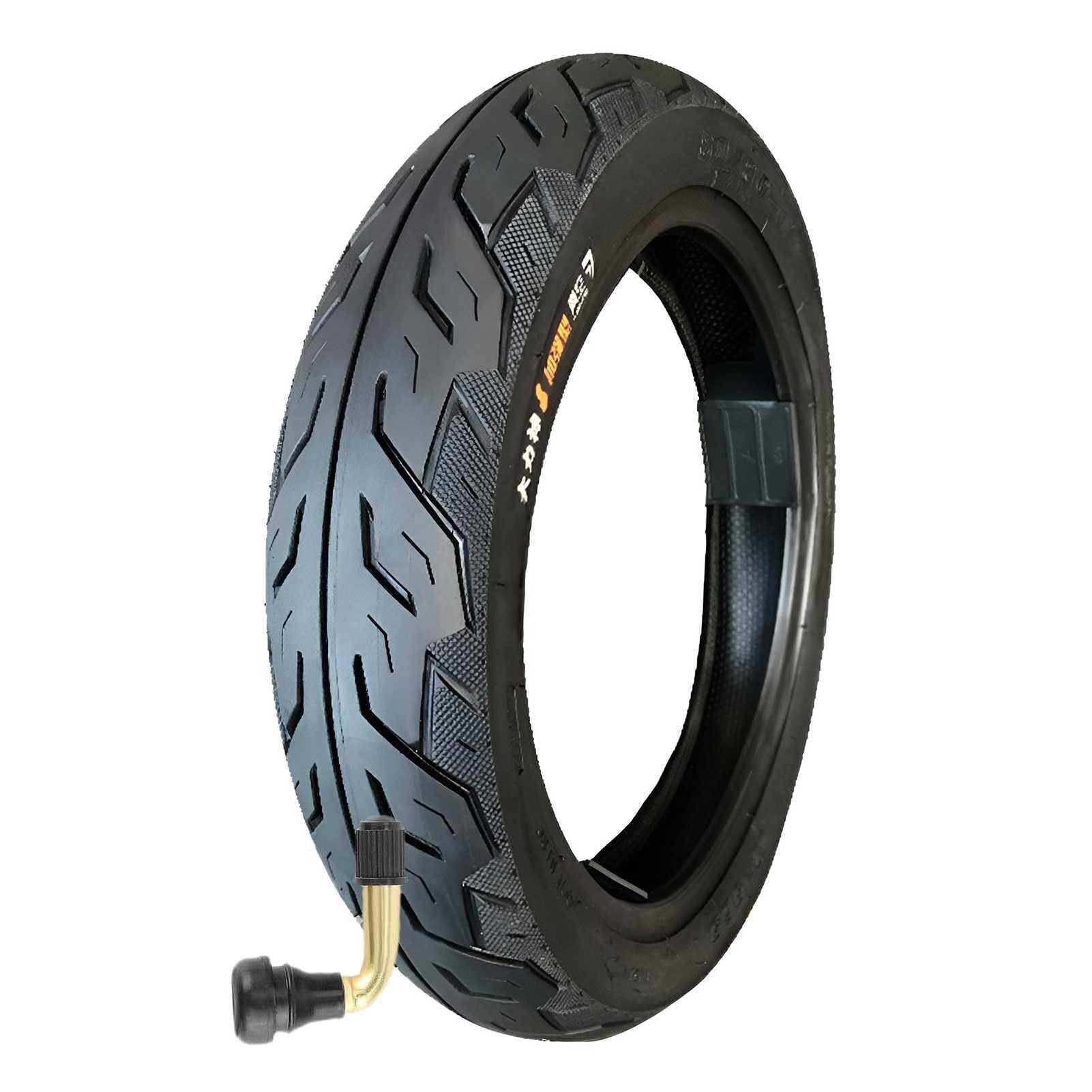 80/90-12 Opony Motocyklowe | 80/90/12 Bezdętkowe Przód i Tył | Opony Uliczne o Niskim Oporze Aerodynamicznym, Odporne na Ścieranie i Antypoślizgowe