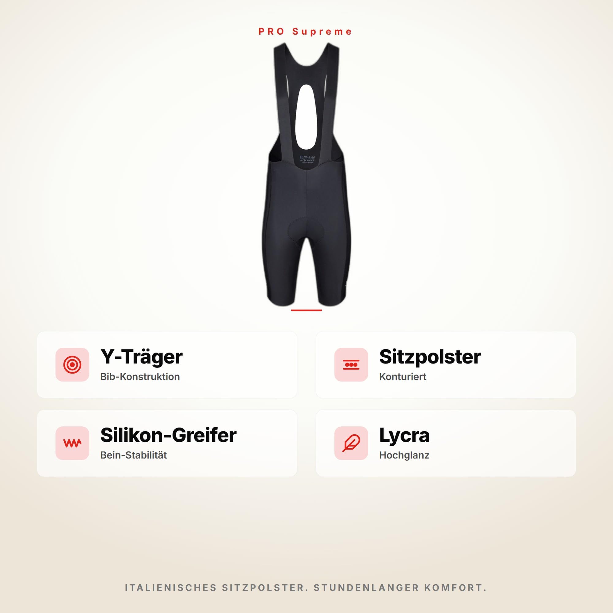 PRO Trägerhose Damen Premium Race-Cut Radhose für Frauen mit Anatomischem Damen-Polster, Aero-Schnitt und Verarbeitung – Top Wettkampf-Radhose