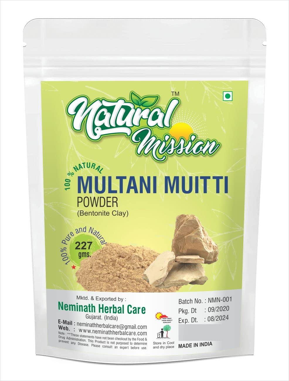 Natural Mission Fullers Earth Powder 227g Half Pound