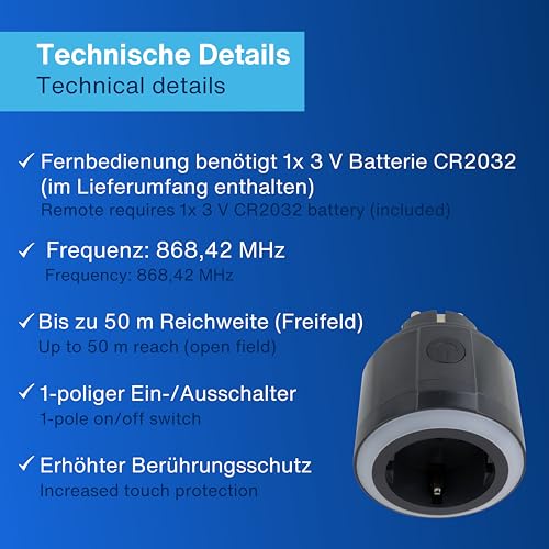 Prises à télécommande REV lot de 2 récepteurs et 1 émetteur anthracite