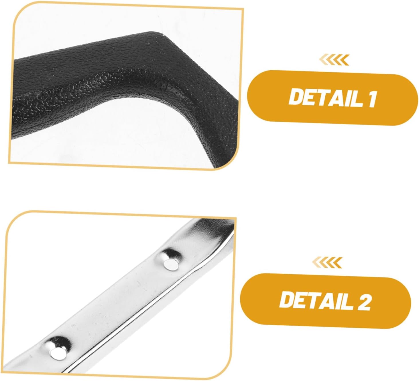 6pcs Black Suitcase Handle Replacement with Ergonomic Design and Easy Installation, Sturdy Metal and Plastic Travel Case Handle Grip for Flight Case Maintenance and Repair
