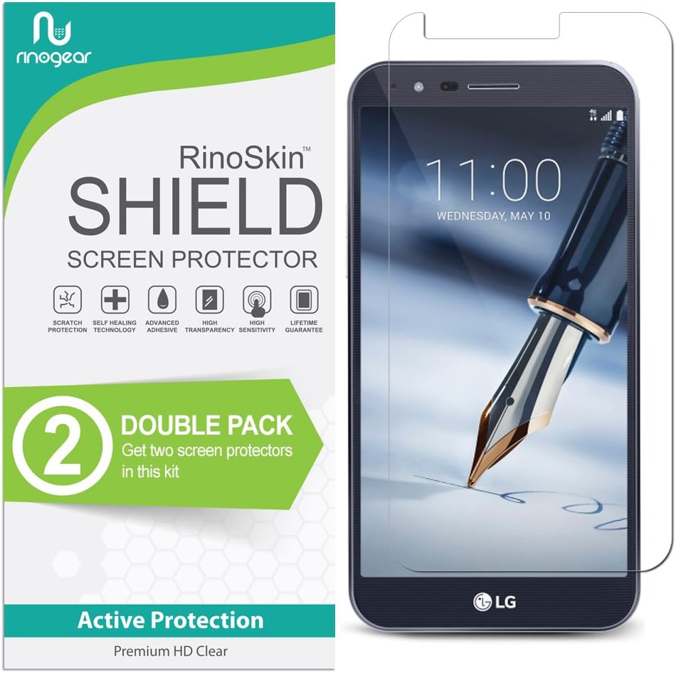 (2-Pack) Screen Protector for LG Stylo 3 Plus Screen Protector Case Friendly Accessories Flexible Full Coverage Clear TPU Film