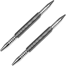 2 Pieces Dual Head Nail Setter, Double Ended 3/32″&1/8″ Spring Loaded Nail Set Hammerless Nail Punch Tool 3500 PSI Striking Force Counter Punch