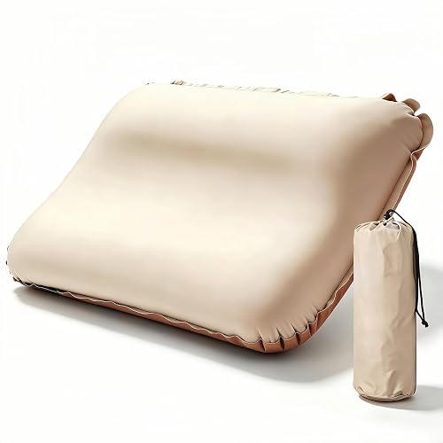 Inflatable Camping & Travel Pillow, Memory Foam Pillow | Automatic