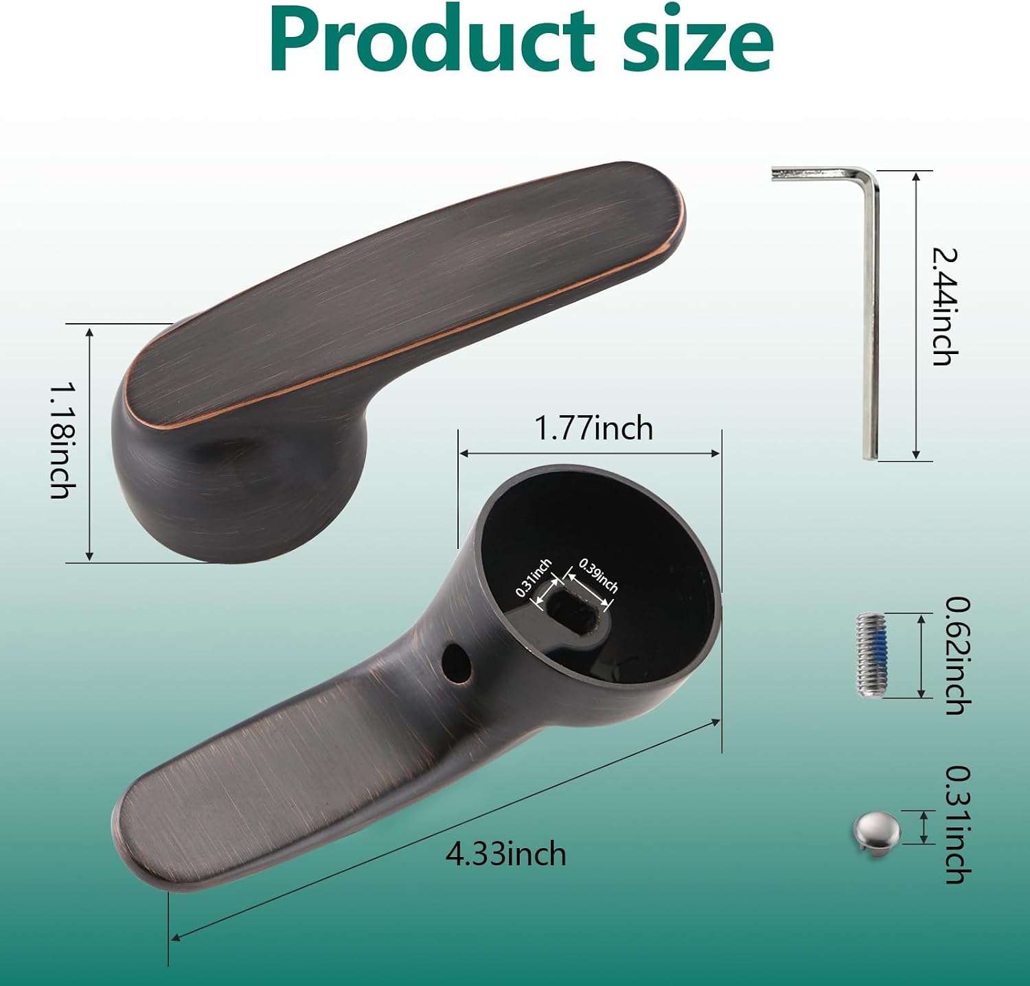 Repalcement Shower Handle, Compatible for 13/14 Series Tub Faucet for Delta, H79 Single Metal Lever Handle Kit, Oil Rubbed Bronze