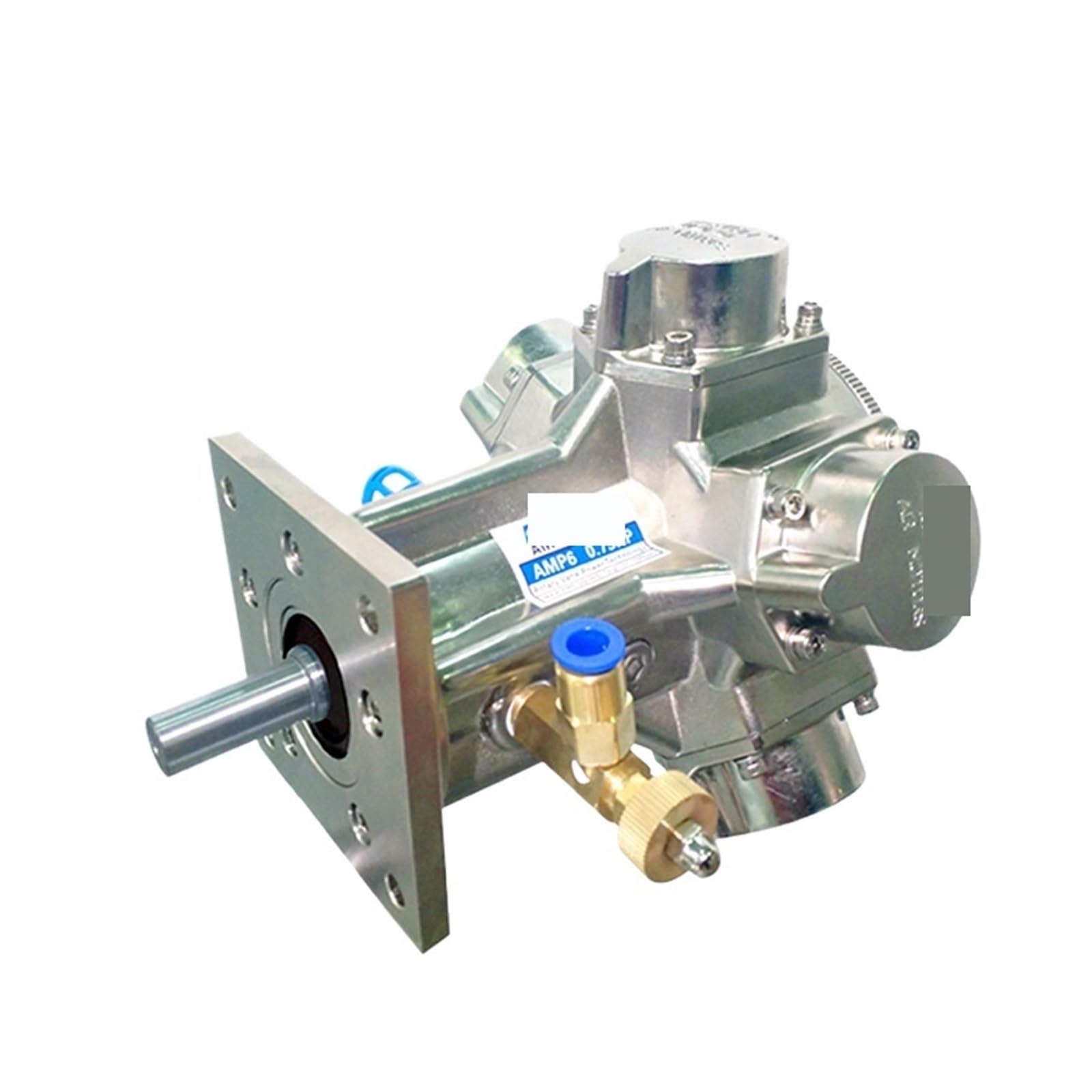 Motore pneumatico antideflagrante a pistone AMP6-T, motore pneumatico for apparecchiature for l'industria chimica, farmaceutica, e vernici e dei rivestimenti per pompe pneumatiche