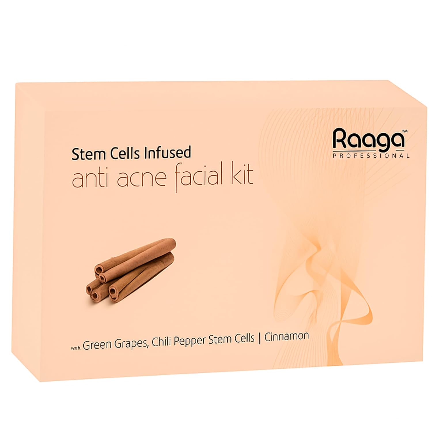 Raaga Professional Anti Acne Single Use Facial Kit | 6-Step Skincare Set At Home | Includes Cleanser, Scrub, Toner, Serum, Massage Cream & Face Mask | Hydrates Skin | 61g/2.15 Oz