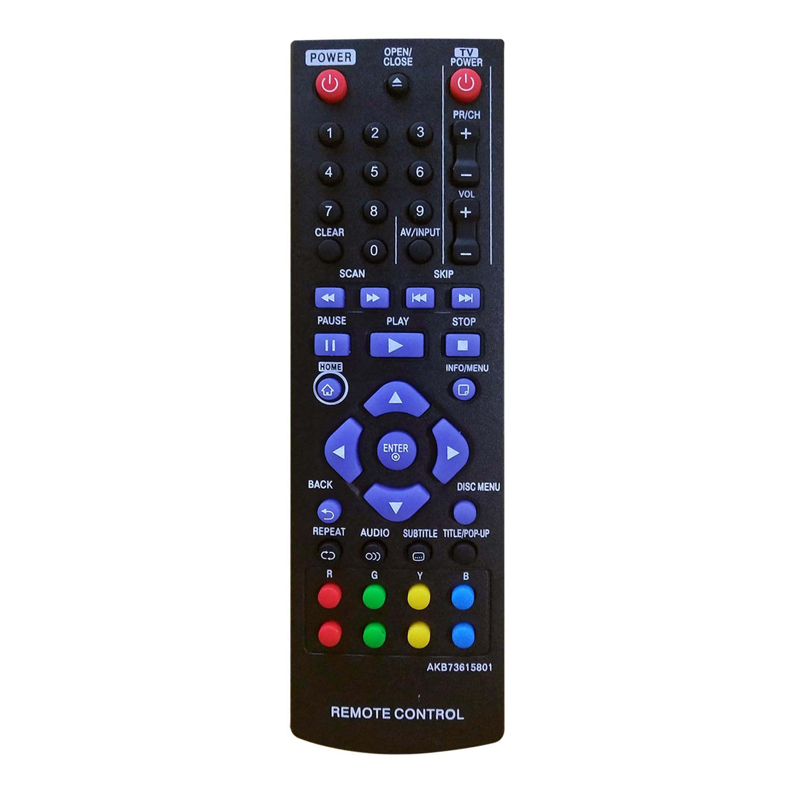 New AKB73615801 Replaced Remote fit for LG BP320N BP220 BP125 BP220N BP200 BP325W BP320 Bp125n BP325 BP325N BP120 256LG Blu-ray Disc DVD Player