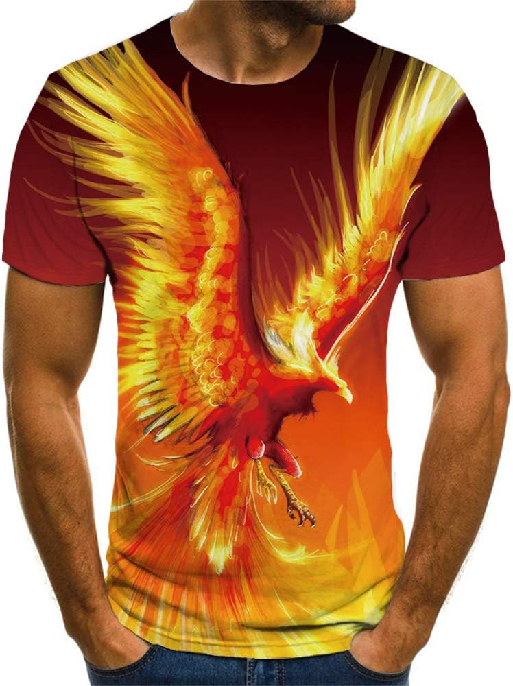 SportbullAnimal Shirts for Men Women 3D Print Graphic Unisex Short Sleeve Tee