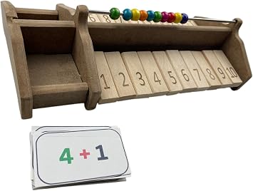 SmartMath Abacus Game Set – 2 Kişilik Ahşap Matematik Oyunu | Abaküs ile Sayı Öğrenme & Toplama Kartları | Eğitici STEM Seti | Çocuklar için Yılbaşı Hediyelik Zeka Oyunu