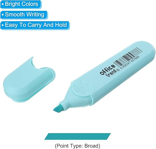 Miniatura 4 de PATIKIL Rotulador, paquete de 4 rotuladores de punta ancha a base de agua, para oficina, hogar, uso diario, estilo 1, azul
