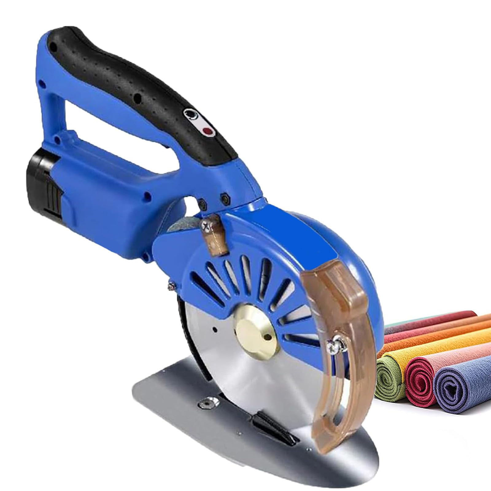 Cortadora de tela inalámbrica, eléctrica rotativa con velocidad ajustable, cortadora de tela portátil, cuchillas de 125 mm para un corte de precisión, ideal para proyectos de costura y manualidades.