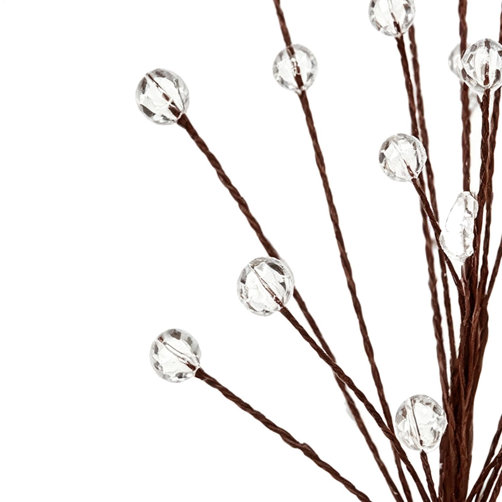 Steli per albero di Natale, 15 pezzi, 30 cm, in acrilico trasparente lucido