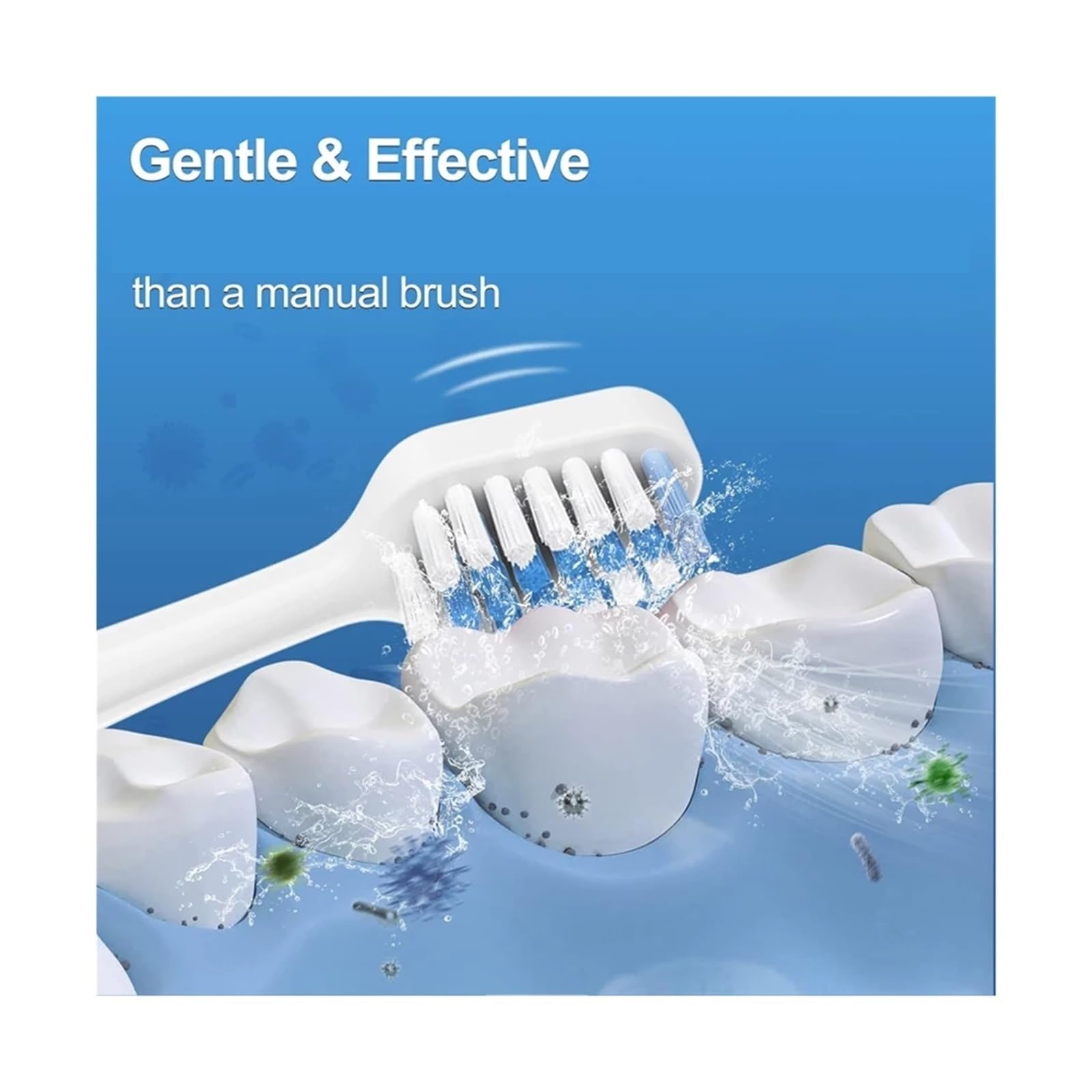 10 Bürstenköpfe, kompatibel mit AquaSonic, Duo und Home | Ersatzbürstenköpfe für Erwachsene, Tiefenreinigung, aus Kunststoff, 10er Set(White 10pcs)