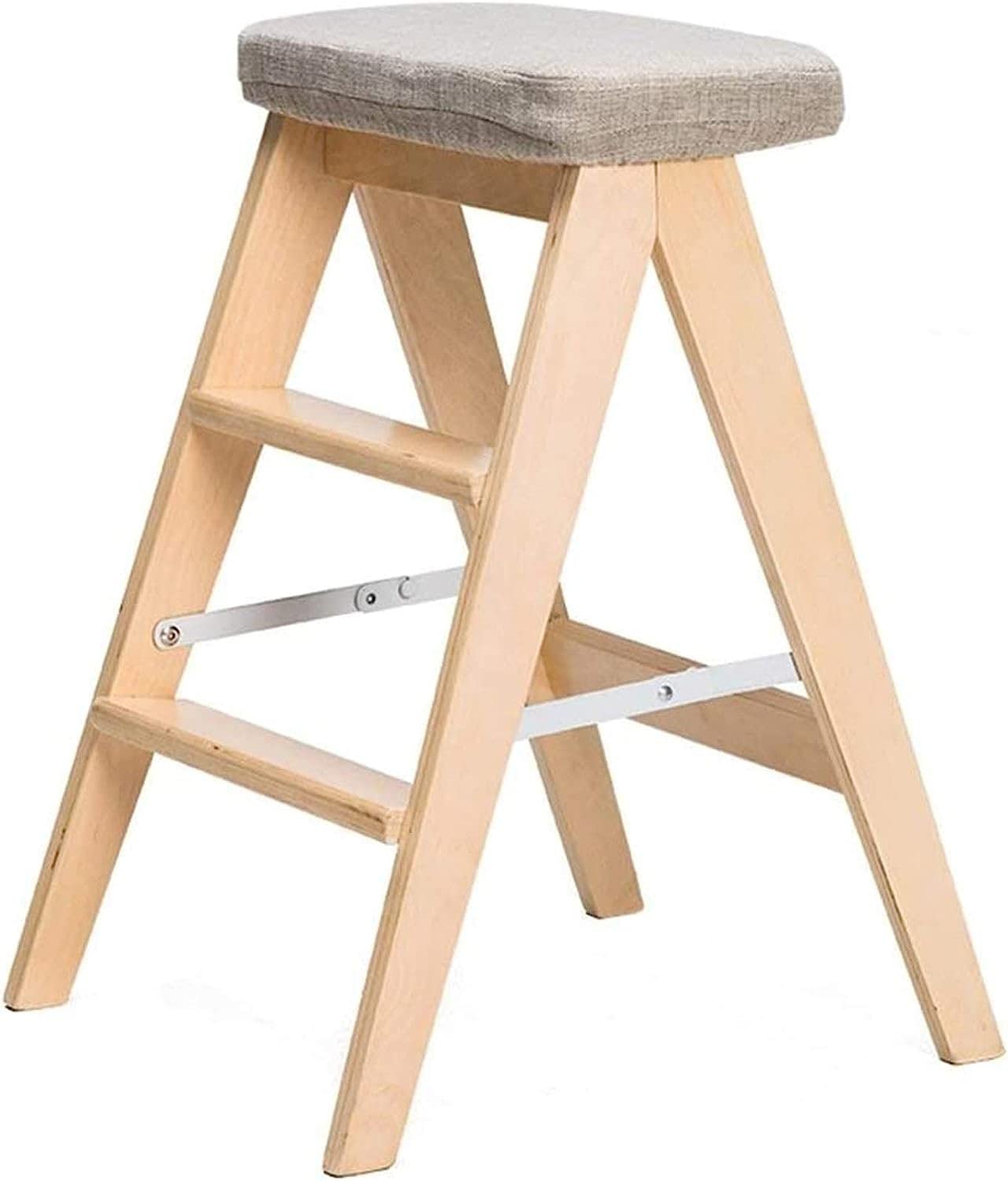 Chaise échelle en bois adulte OKUOKA, le tabouret pliable pour petits espaces