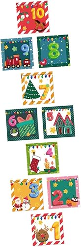Toyvian 1 juego de calcomanías de juego de piso, calcomanías de número de Navidad, calcomanías para niños, alfombras para habitación de niños,