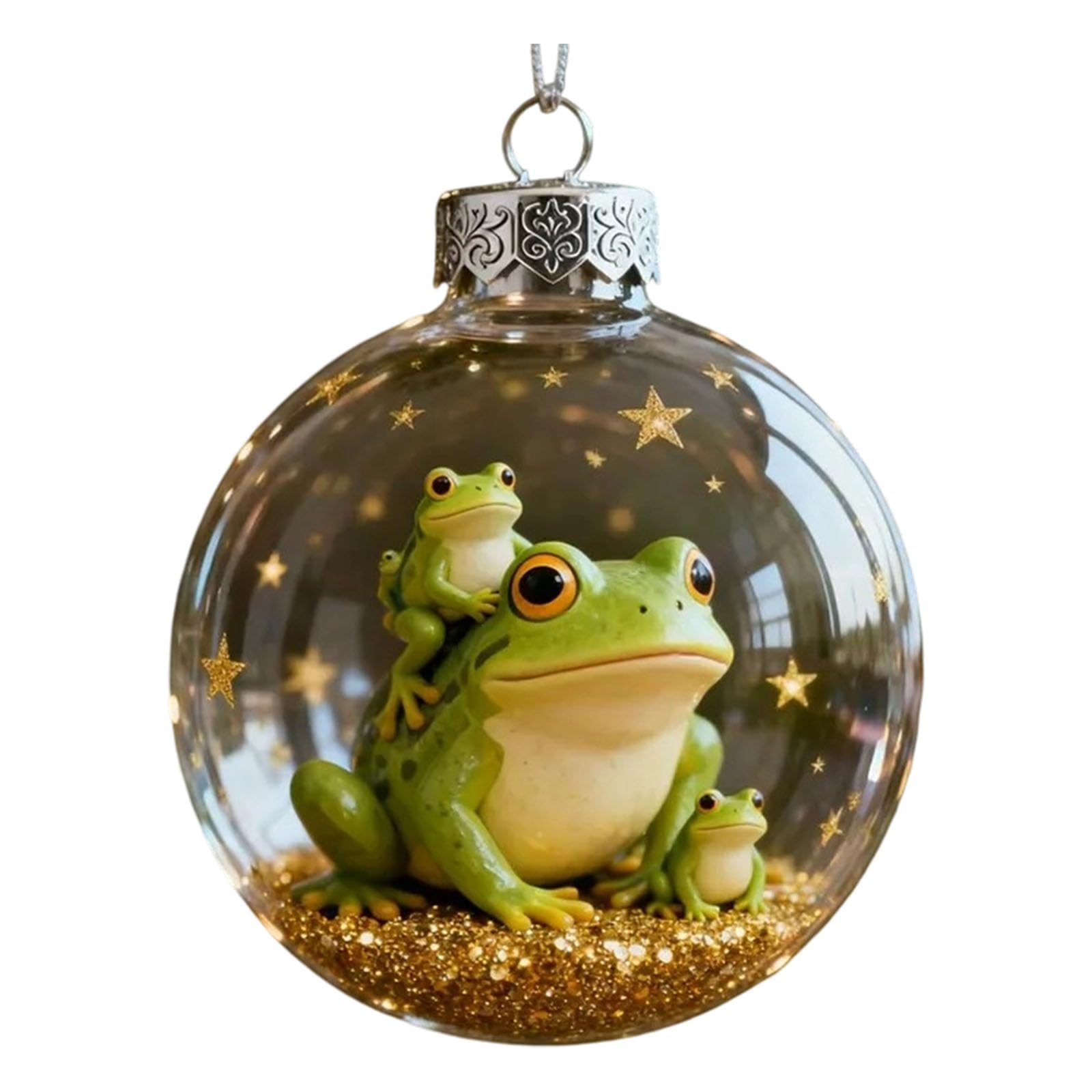 Shatterproof Acrylic Animal Sphere Ornament for Christmas Tree Tabletop Mantels Christmas Party Supplies