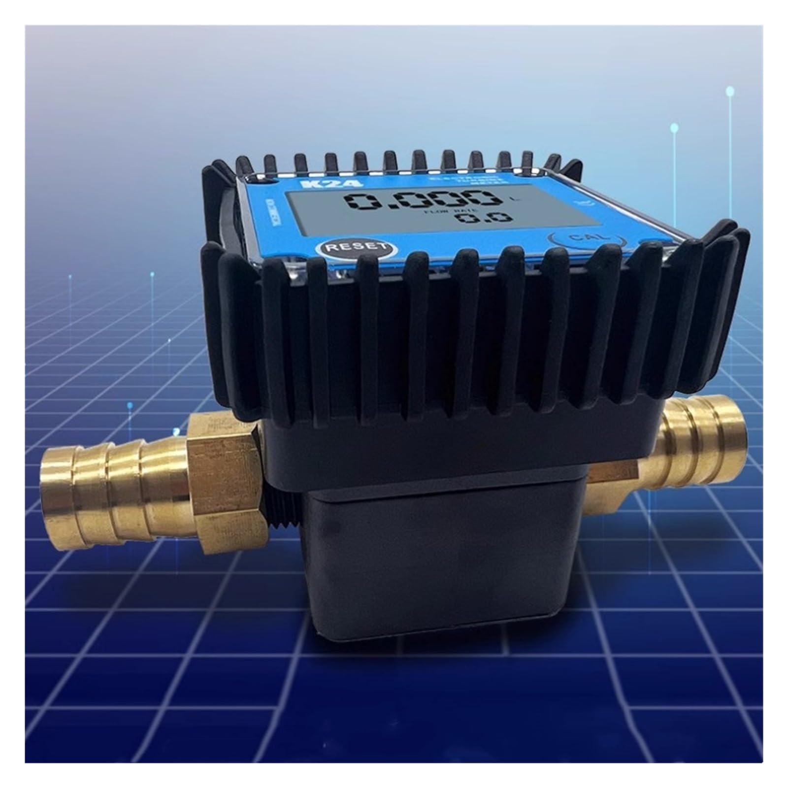 Misuratore di portata per liquidi digitale, G1/4" G1/2" Misuratore display digitale micro flusso, misuratore di portata ar Benzina Olio idraulico Olio di soia Acqua 0,1-10 l/min Pagoda Trasduttore del