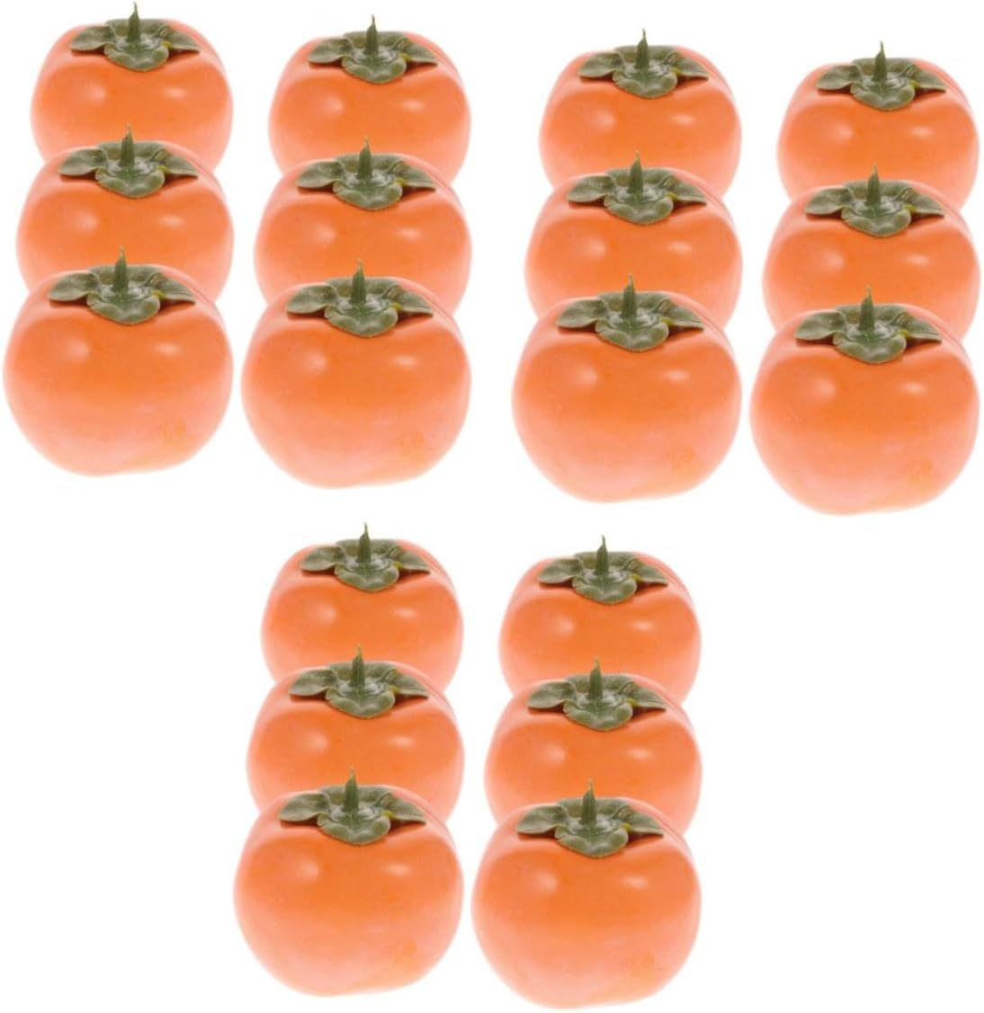 18pcs Realistic Fake Persimmon Props Artificial Fruit Decor for Branch Decor Restaurant Display Fruits