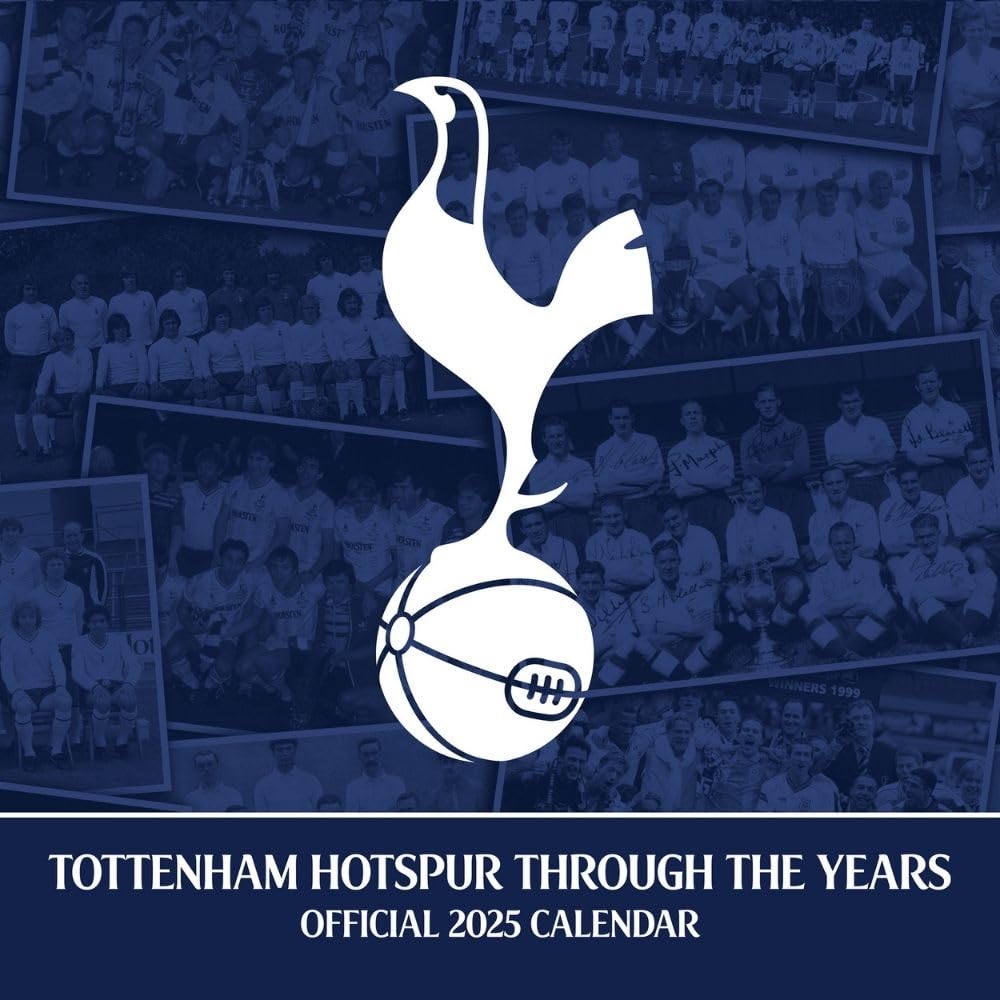 2025 Calendar Tottenham Hotspur FC Legends Month to View Square Football Calendar Official Product