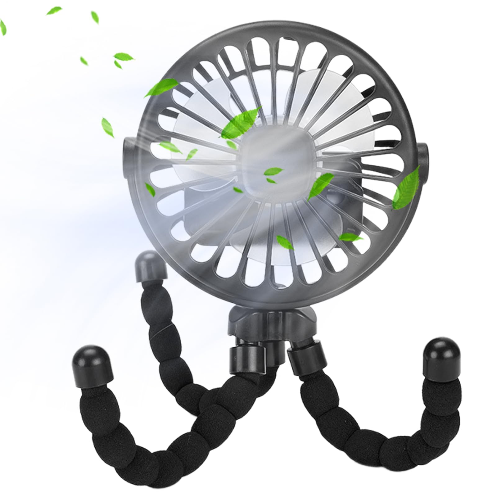 Ventilador Para Cochecito Ventilador Portátil Para Cochecito, Pequeño 360° Giratorio De Escritorio Para Bebé Para Dormitorio Asiento De Coche Cuna Cinta
