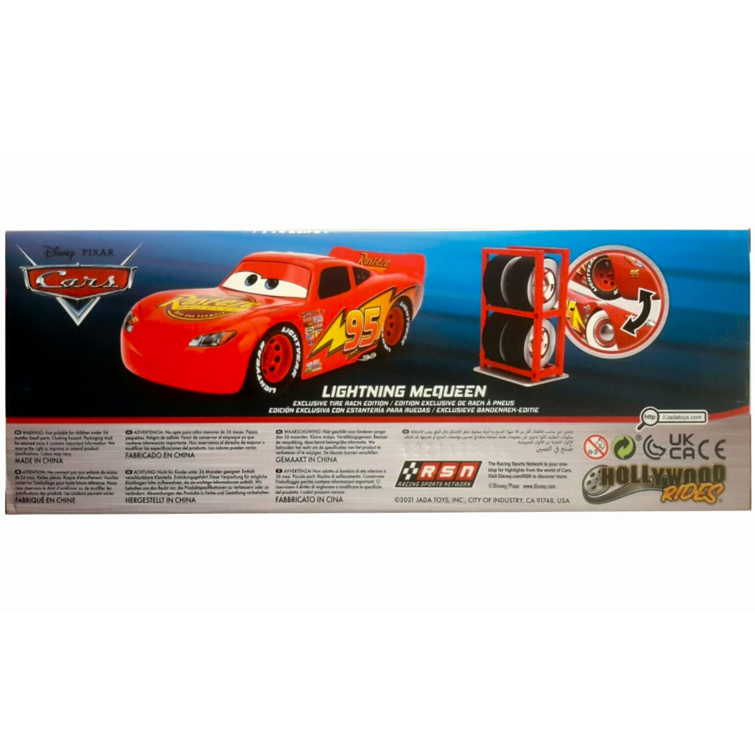 カーズ 2022 ジェイダトイズ メタルズ 1/24 スケール ダイキャスト カー ライトニング・マックイーン with タイヤ・ラック/CARS  JADA TOYS 2021 METALS 1:24 Scale DIE CAST CAR LIGHTNING McQUEEN WITH TIRE 