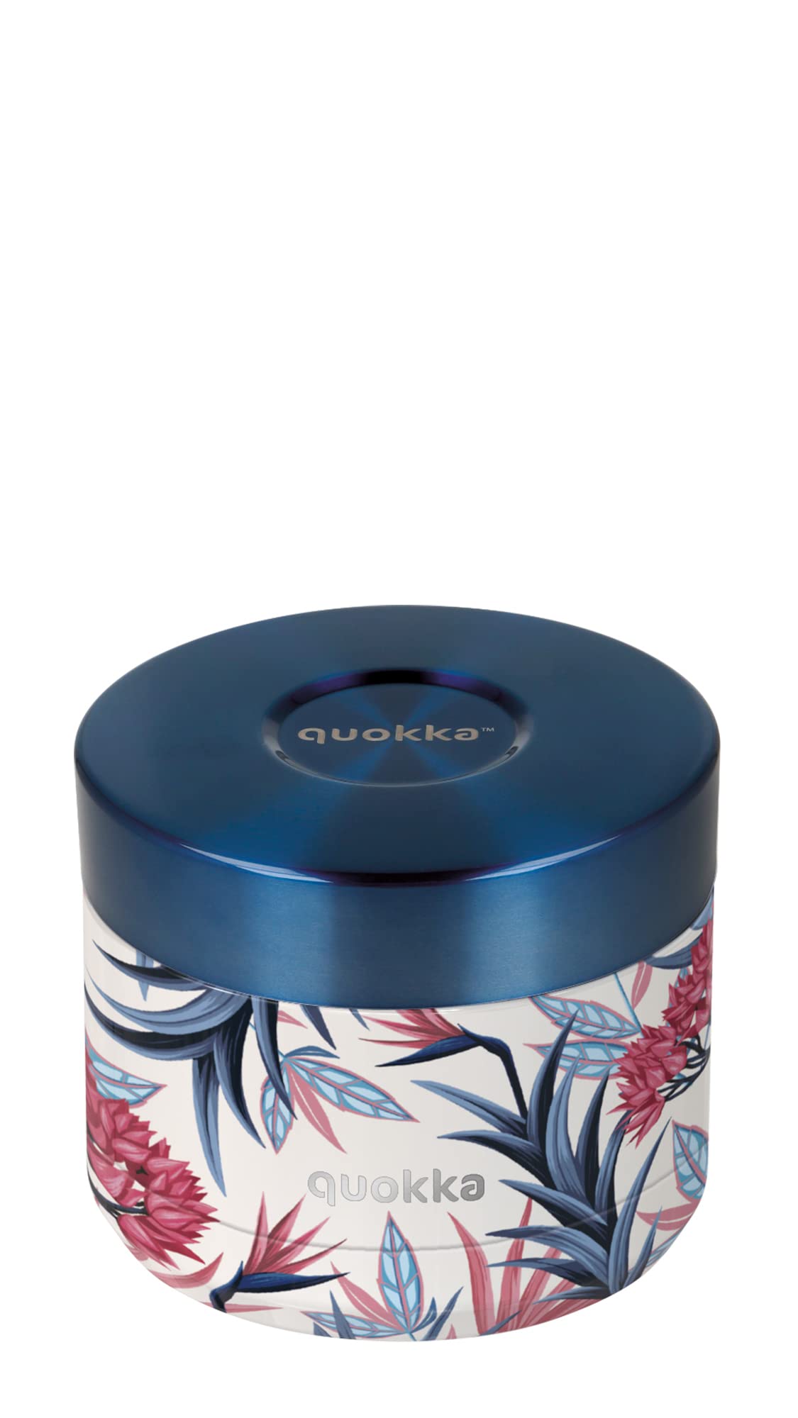 Quokka WHIM BLUE GARDEN | CONTENITORE TERMICO IN ACCIAIO INOX PER IL CIBO 369 ML