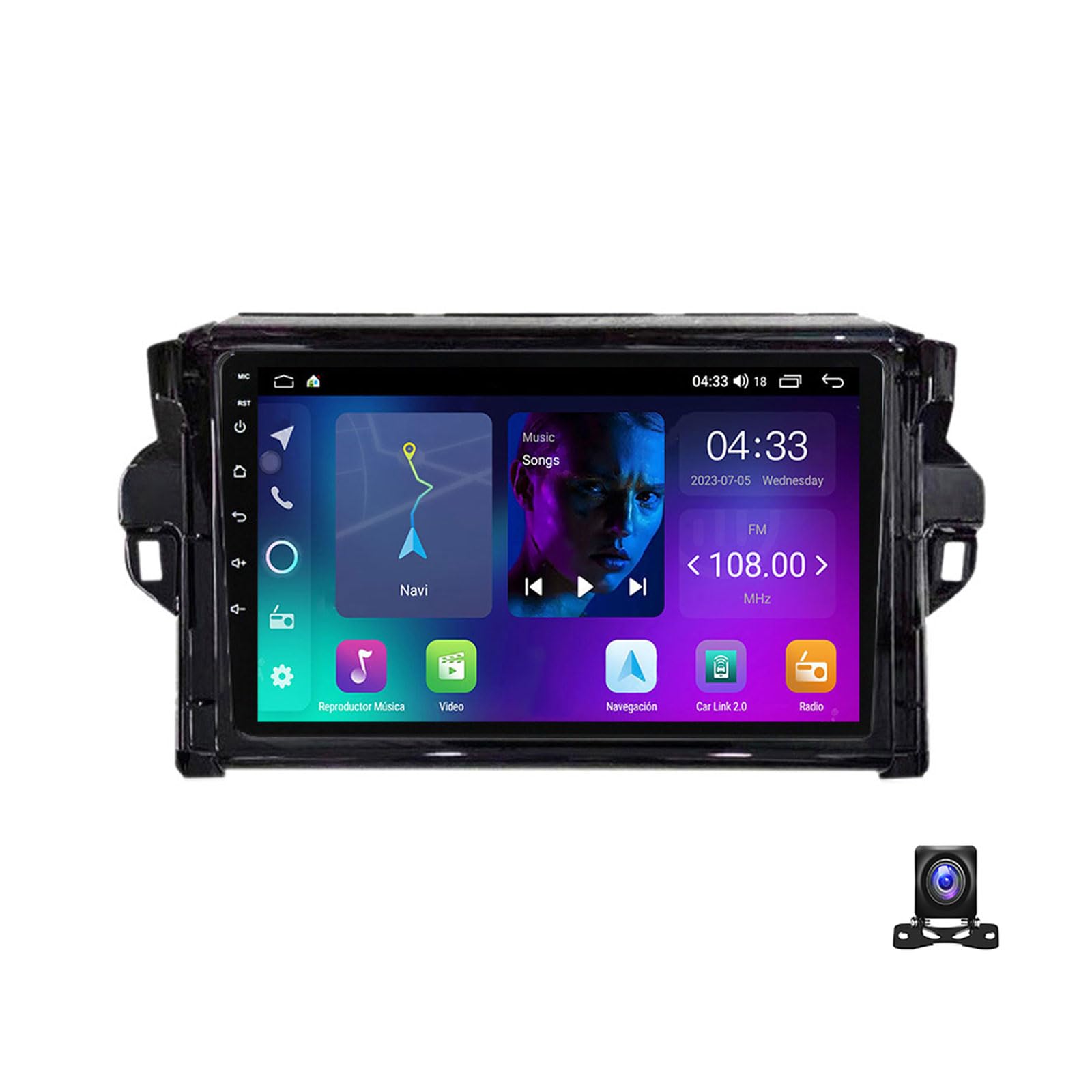 Autoradio Android pour Toyota Fortuner 2015-2020 avec écran tactile 9 pouces
