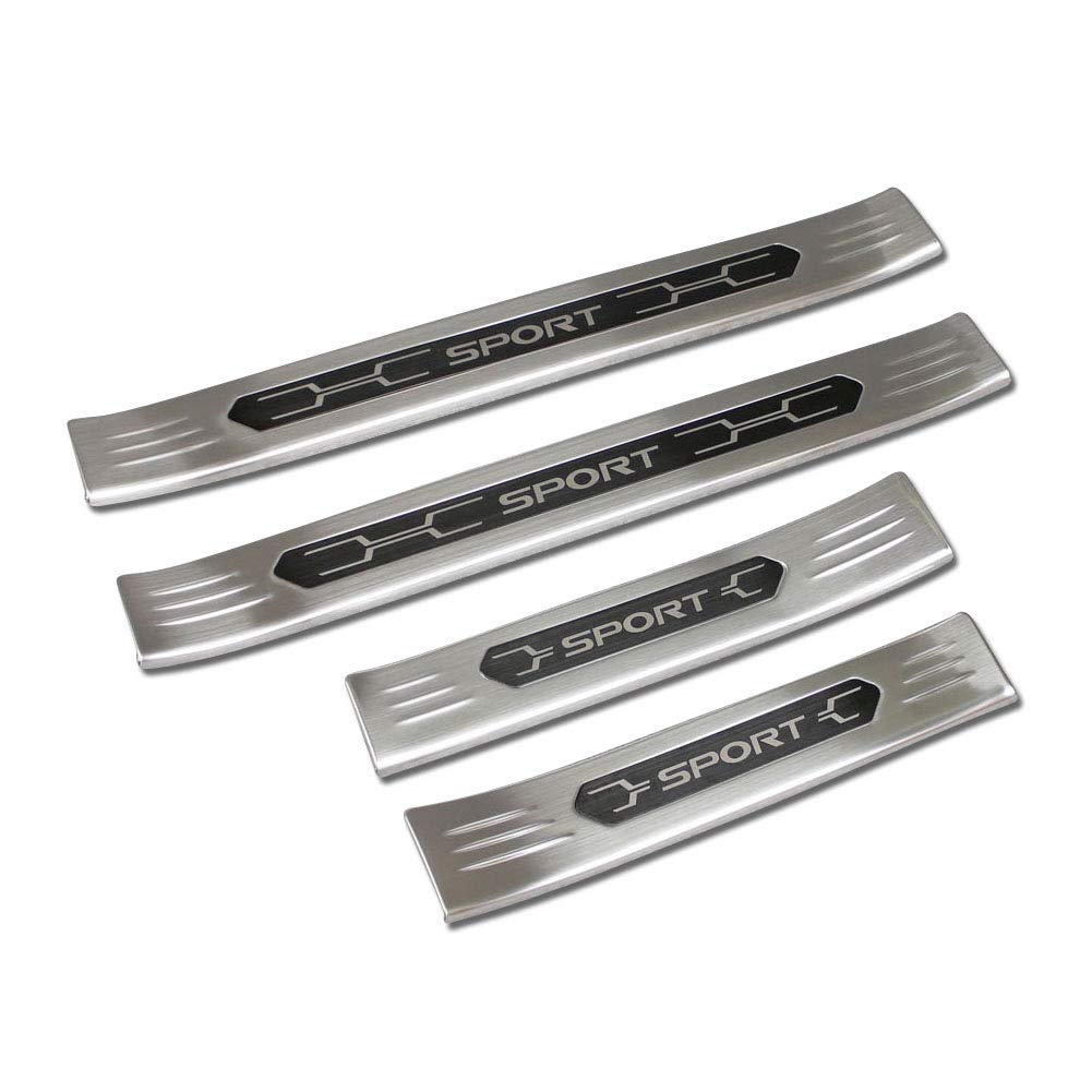 Sponsored Ad - Beautost Fit for Toyota RAV4 2019 2020 2021 2022 2023 2024 2025 Outside Door Sill Scuff Plate Guard Cover Trim Sport Style Stainless Steel (Silver)