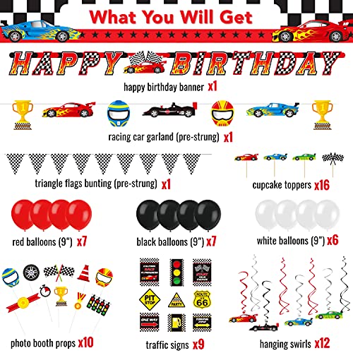 Decorlife FT-ZH-QDA057 Race Car Birthday Party Decorations thumb #1