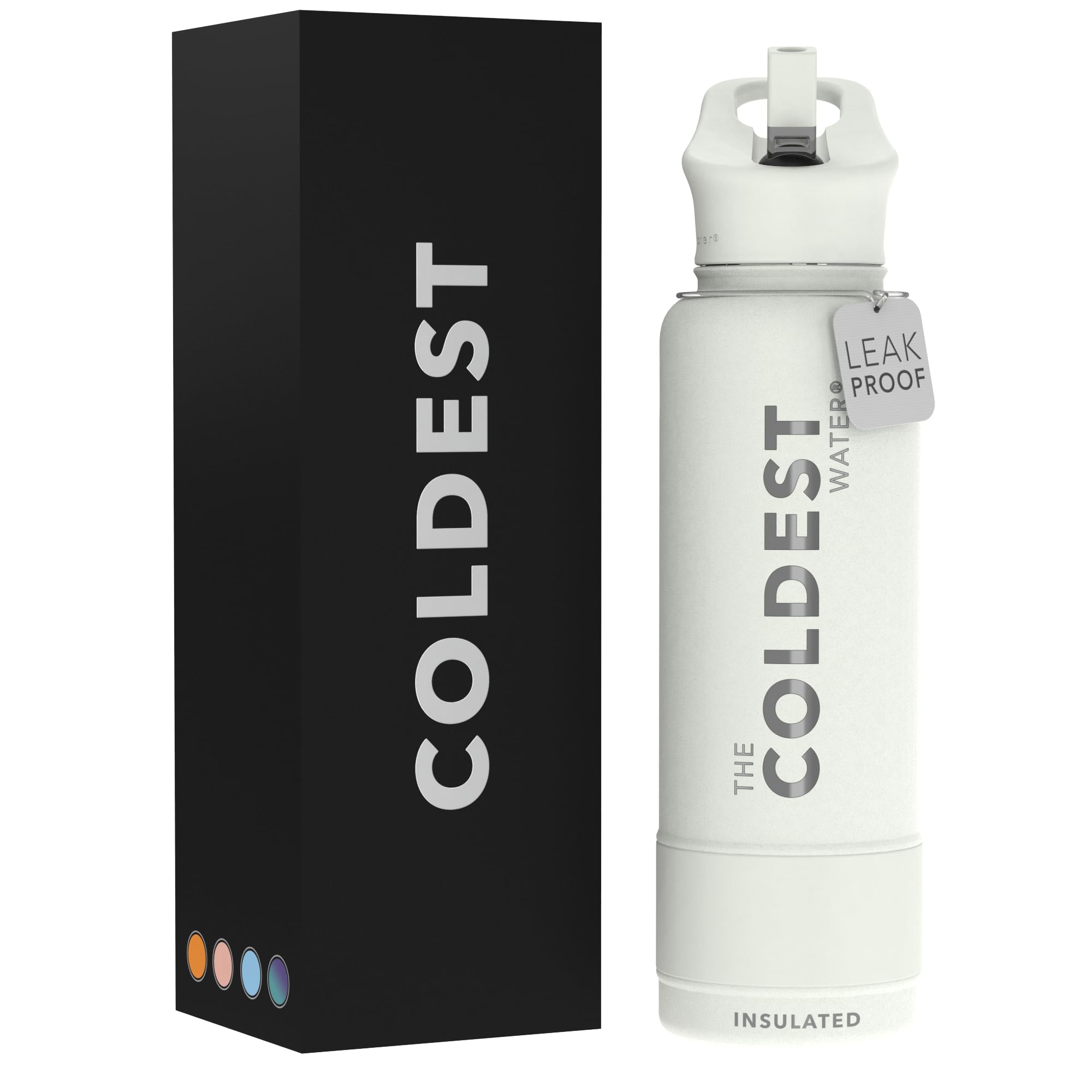 Coldest Insulated Water Bottle with Straw Lid