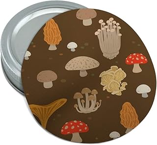 Mushroom Fungi Fungus Pattern Round Rubber Non-Slip Jar Gripper Lid Opener