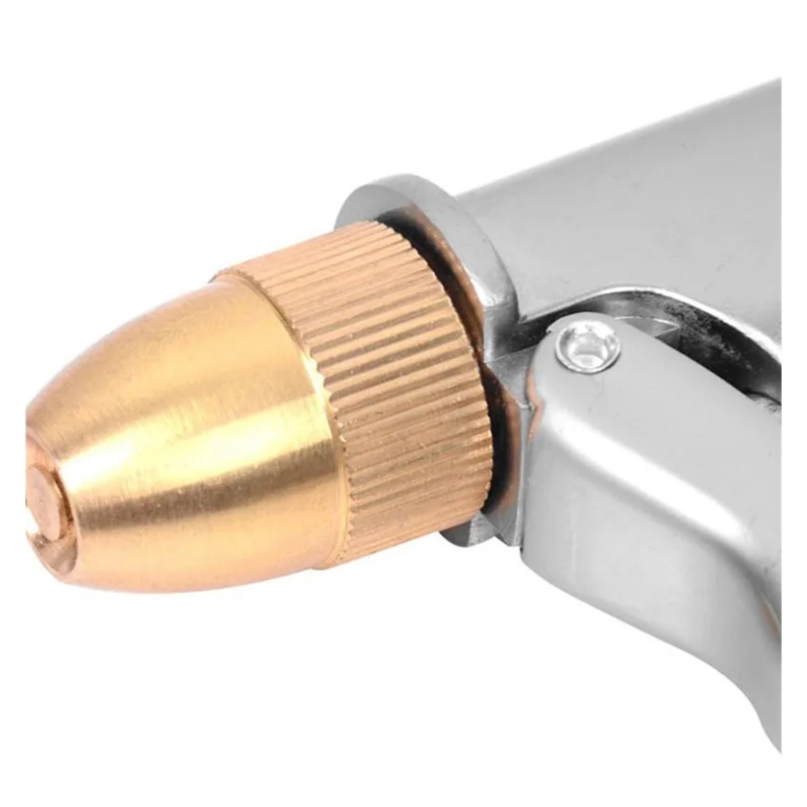Pistolet d'arrosage avec embout multi-jets, Mousse de lavage voiture jardin argentée d'eau à haute pression en métal réglable portative 17.5x9.5cm
