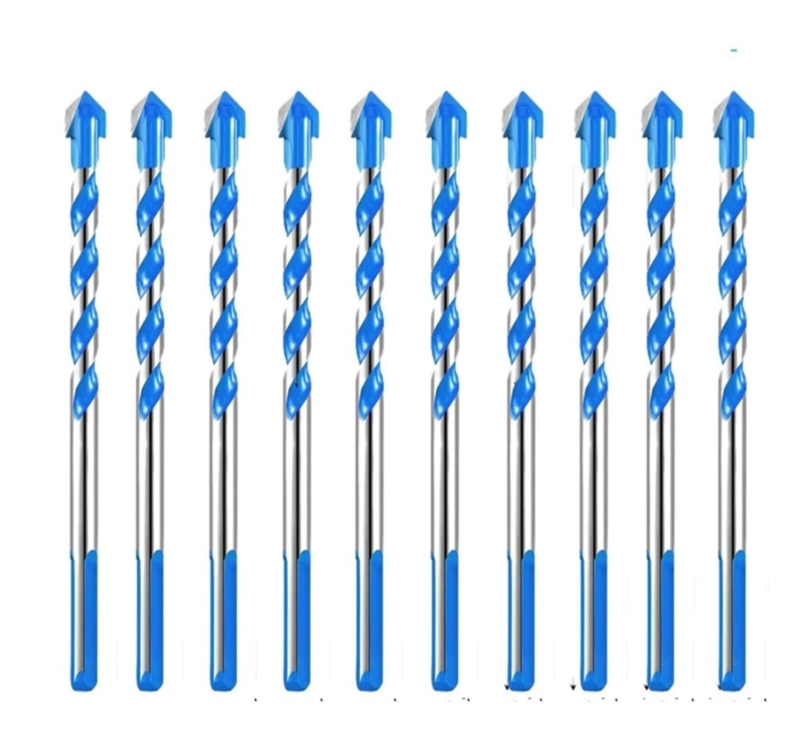 Maschi a spirale HSS, Confezione da 5 o 10 punte trapano centrali in carburo di tungsteno 6 mm(10PCS BLUE)