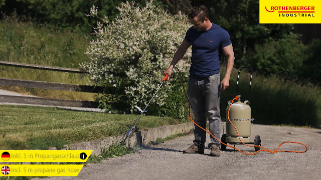 RoMaxi Unkrautvernichter Abflammbrenner - 1060°C Propan Brenner Mit Regler