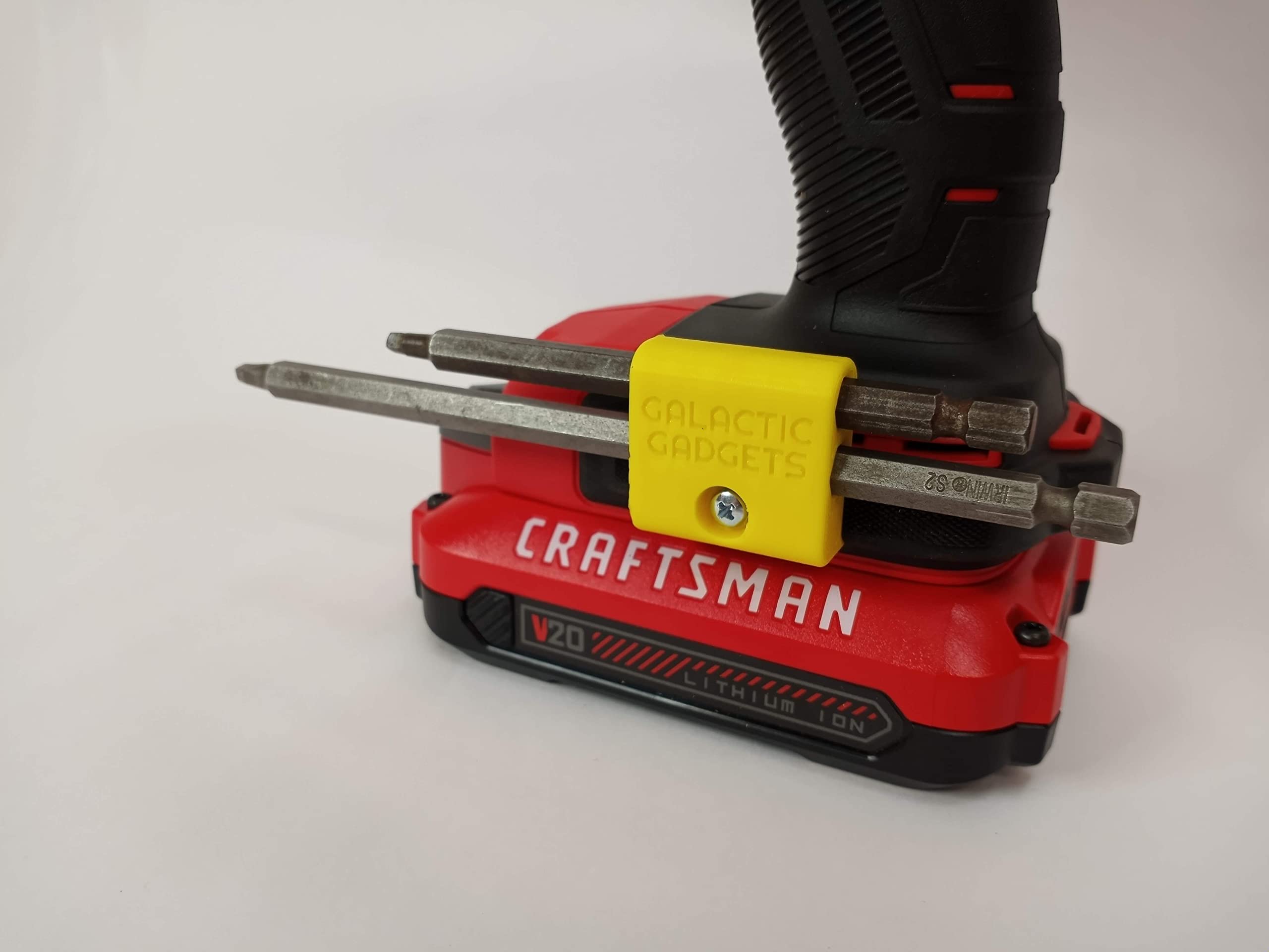 Długi uchwyt magnetyczny do bitów Dewalt 20 V, bezpiecznie trzyma długie i krótkie bity - Galactic Gadgets (żółty)