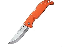 Vista 4 de Cold Steel Finn Wolf - Cuchillo plegable de caza con mango naranja AUS8A de 3.5 pulgadas, afilado, 4.375 pulgadas, Griv-Ex Blaze mango naranja