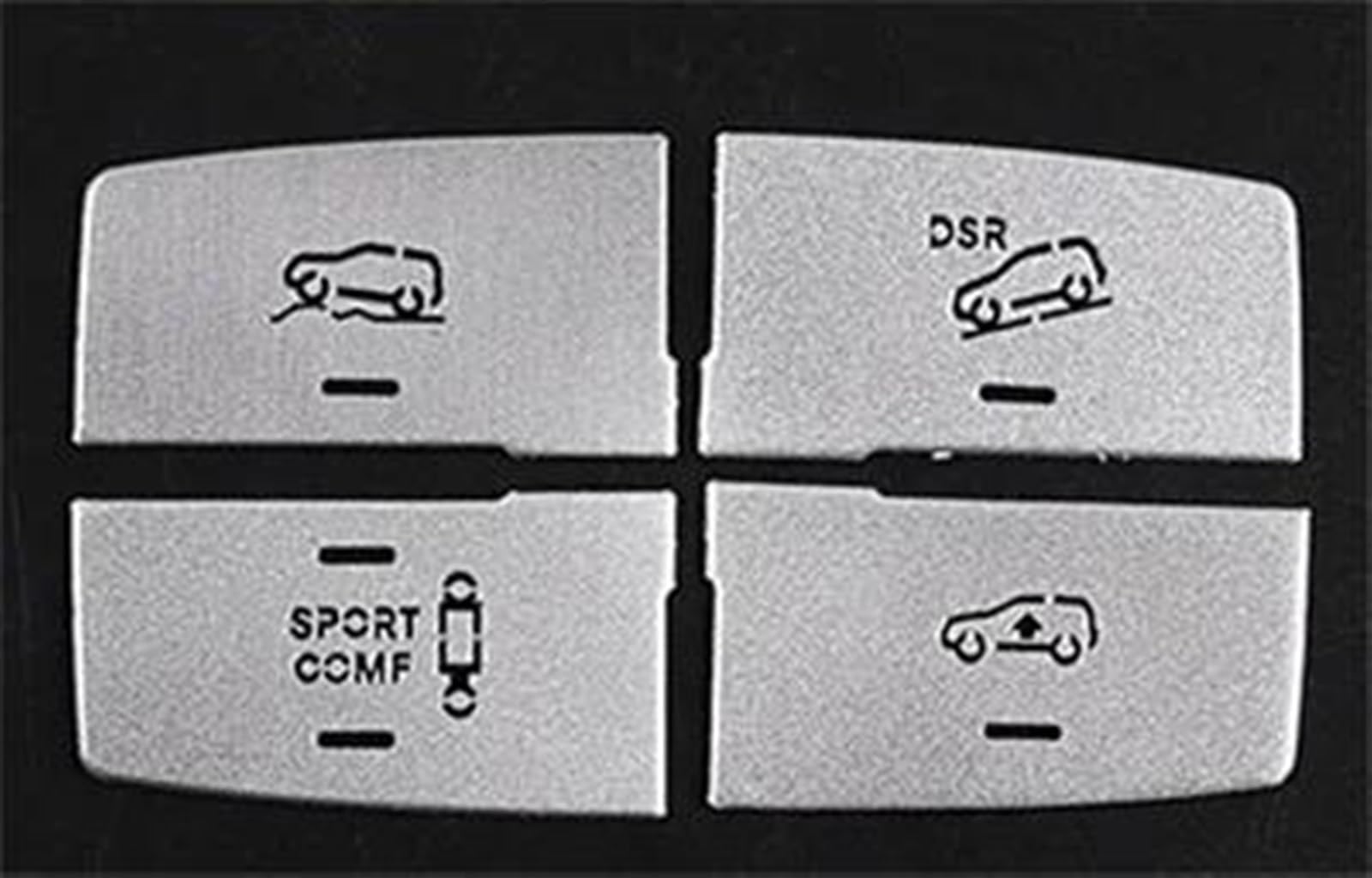 Yeskit E Silver Car Styling Control Multimedia Suspension System Buttons Switch Cover Stickers For Benz Ml Gl Gle Gls Class X166 W166(E Silver)