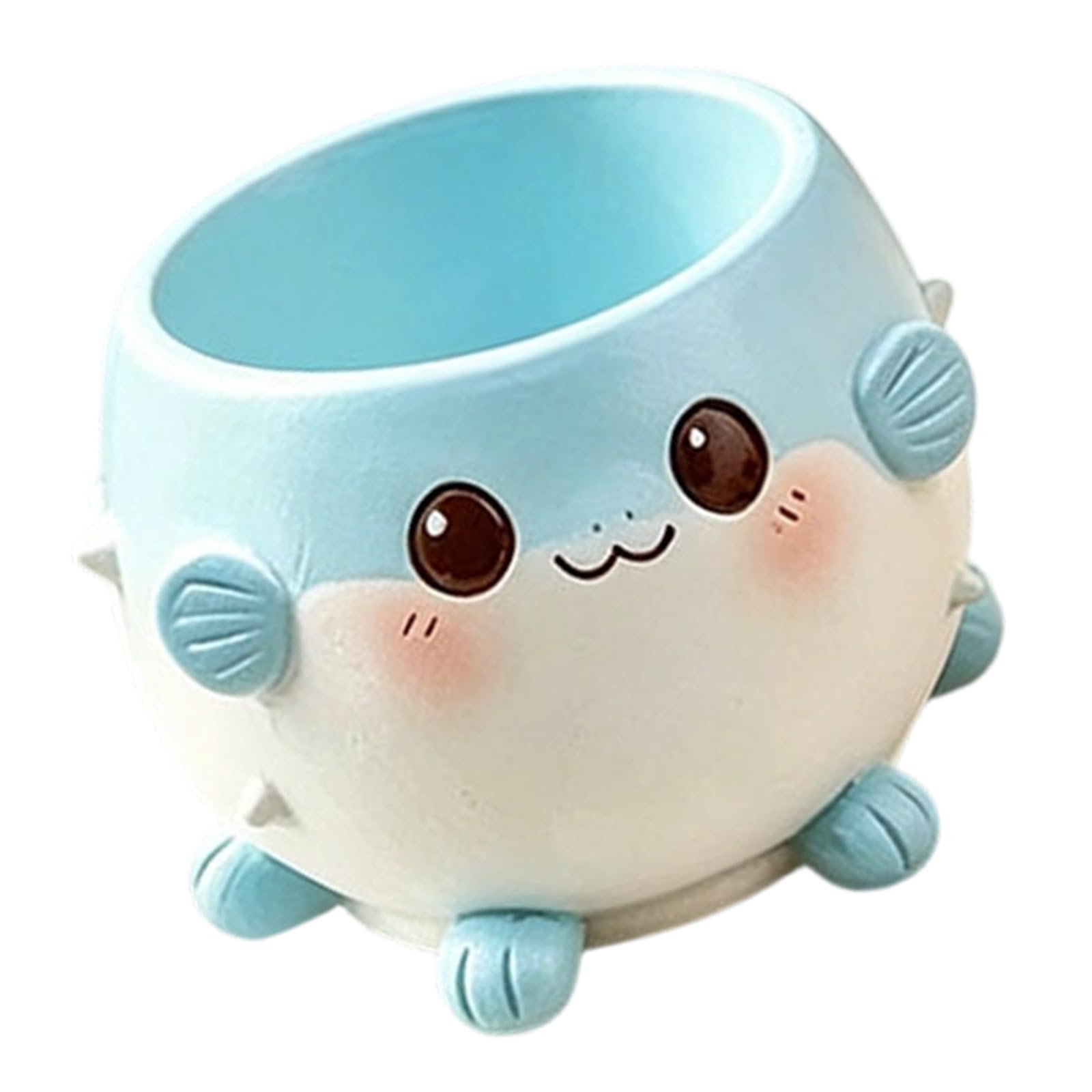 HZGFNBZ Cheerful Miniature Resin Flower Pots Container Featuring Adorable Pet Shape Suitable for Desktop Decoration and Small Plant Resin Plant Container