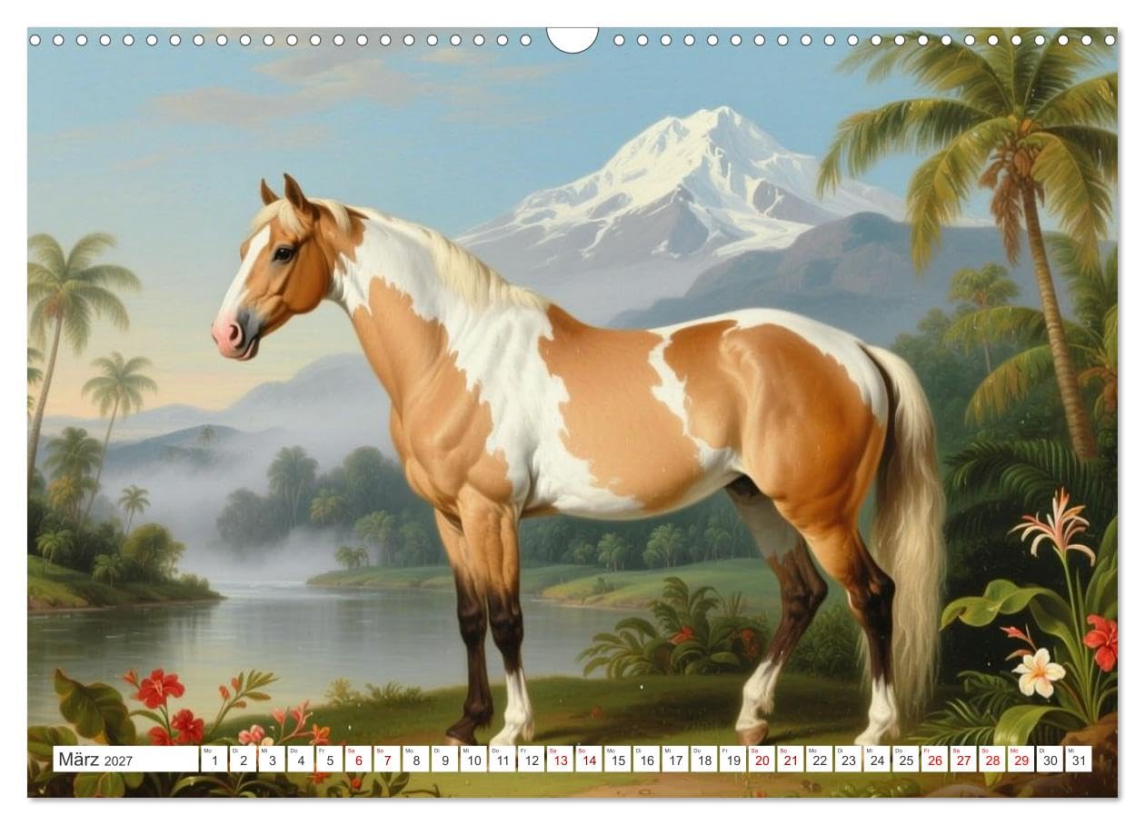 Pferdegemälde, inspiriert von den Alten Meistern (Wandkalender 2027 DIN A3 quer), CALVENDO Monatskalender: Pferdebilder im Stil alter Ölgemälde (CALVENDO Tiere)