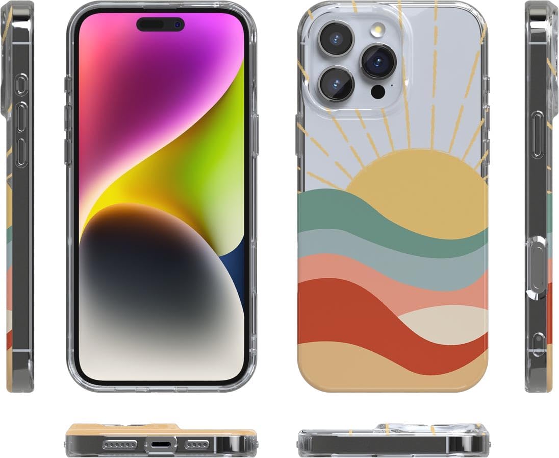 Casely iPhone 16 Pro Max Case | Here Comes The Sun | Colorblock Sunset | Compatible with MagSafe | Classic Ultra Slim Design - Image 8