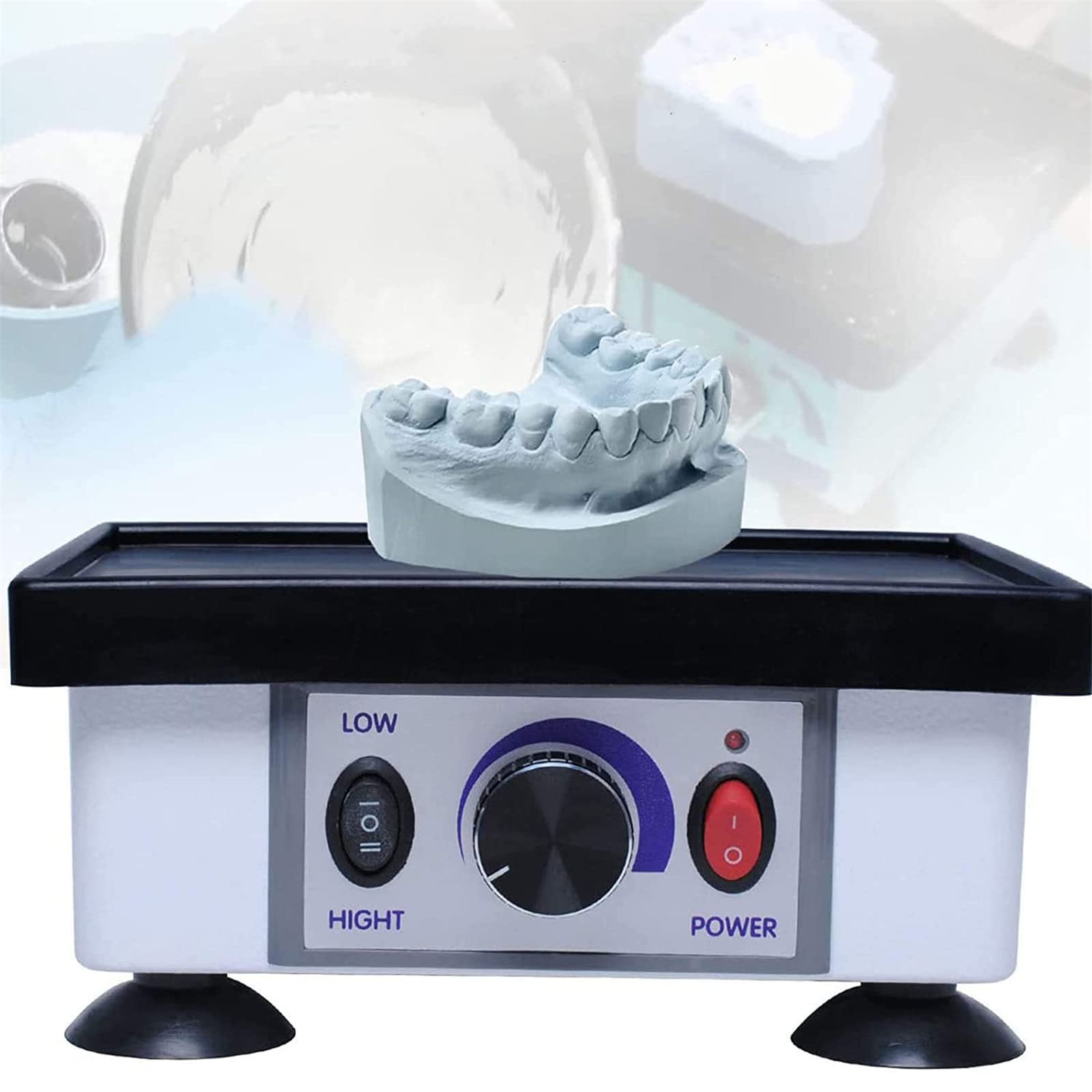 Dental Lab Vibrator, Plaster Oscillator Gypsum Mixing Machine, Square Plaster Vibrator Laboratory Equipment Dental Technician Supplies