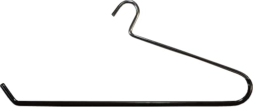 Colgador de edredón cromado de gran tamaño con revestimiento de vinilo antideslizante negro en 22 pulgadas de largo x 38 pulgadas de grosor, caja de