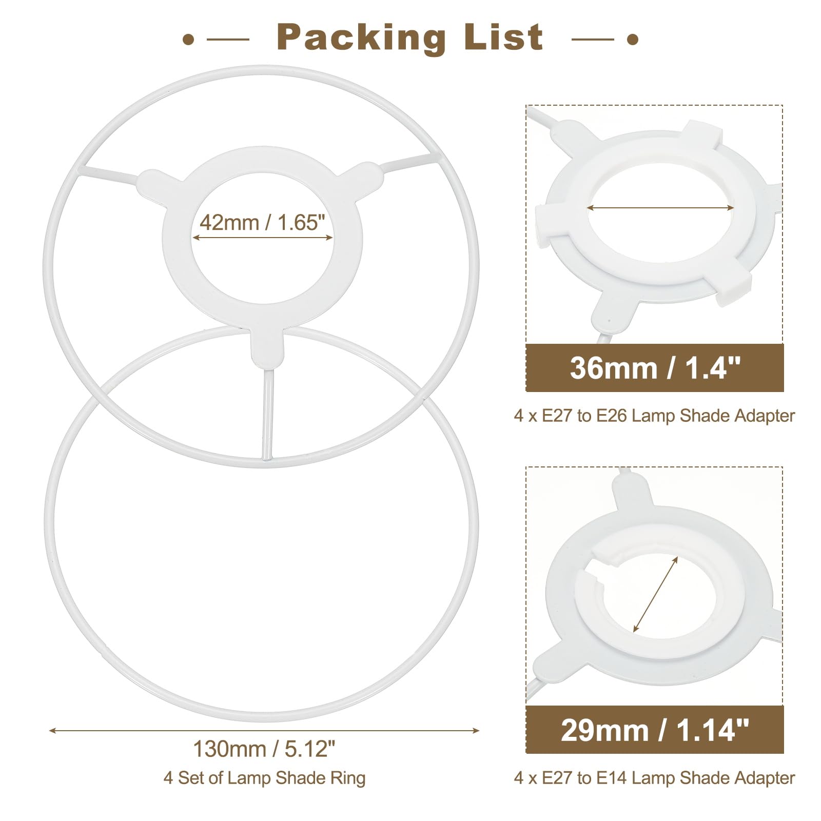 PATIKIL 5.1 Inch Lamp Shade Ring - Image 2